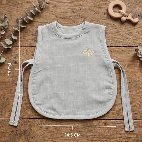Image of The White Cradle Muslin Jhabla for Newborn Baby, Organic Cotton Vest