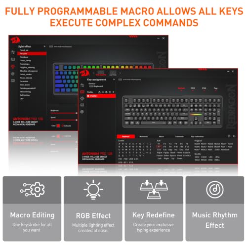 Image of Redragon K745 PRO Wireless 108-Key Gasket RGB Gaming Keyboard, 4 Hotkeys