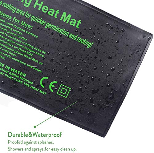 HYDGOOHO Seedling Heat Mat 2-Pack Heating Mat Hydroponic Heating Pad Waterproof for Seed Germination Cloning and Plant Propagation (S)