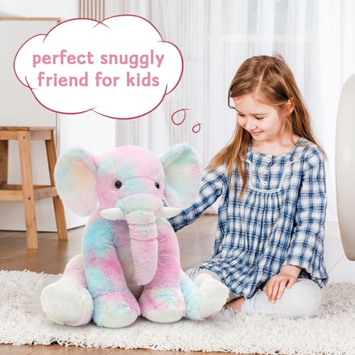 Image of MorisMos Elephant Stuffed Animal, 20 Inch, Soft Plush Toy, Kids Gift, Decor