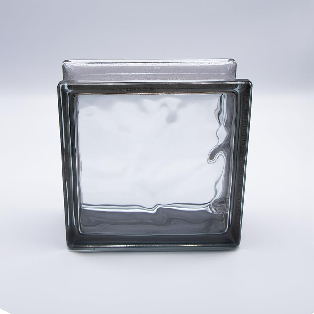 Basic Glasbaustein Wolke Eckstein klar & satiniert, 10,5 x 19 x 8 cm - 1 Stück