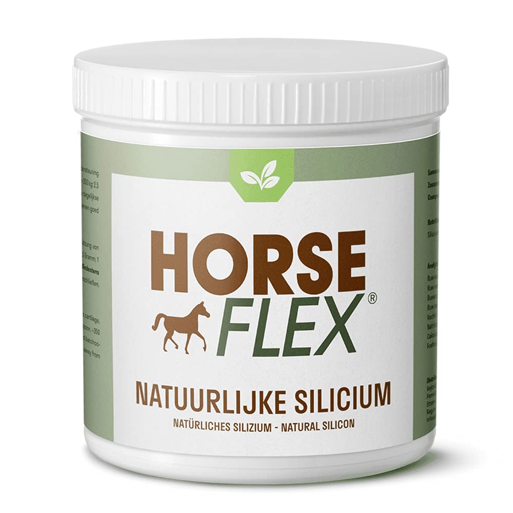 Poudre de silicium naturel pour chevaux 250 g soutien os cartilage tendons sabots pelage