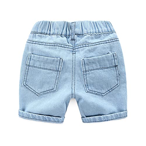 Jeans, Denim Shorts, Ripped Pants, Boy Shorts, Oversized, Light Blue2