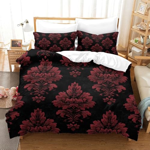 Parure de lit microfibre 3D imprimée douce avec housse de couette fermeture éclair