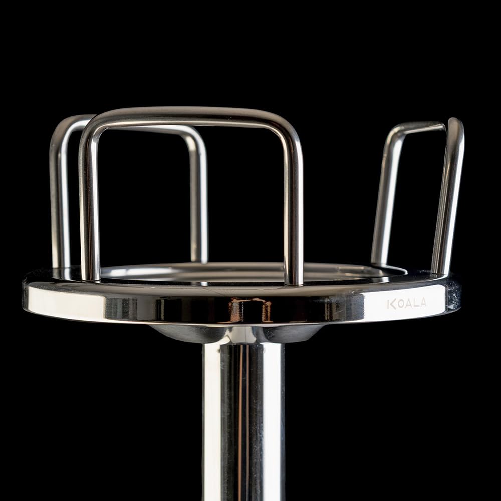 KOALA Pie de Cubitera de Acero Inoxidable para Vino y Champán | Soporte estable compatible con cubiteras y champaneras de Ø20 cm, ideal para hostelería, catering y eventos