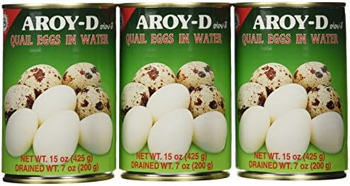 Aroy-D Quail Egg - 15oz (Pack of 3 Cans)