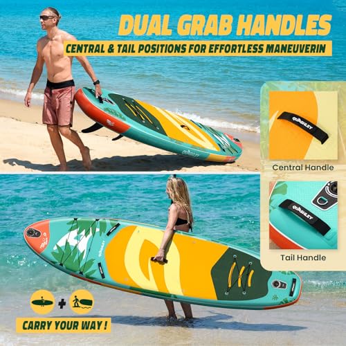 Tabla de Paddle Inflable Quashley 34" Ancha y Estable SUP Set Todo Terreno miniatura 6