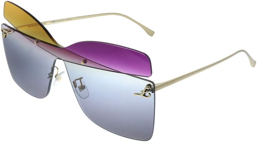 FENDI Women 's Sunglasses PURPLE GRAY FF0399S-001B, Grey, 99-1-145
