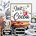 Hot Cocoa Bar Supplies Decoration, Hot Cocoa Bar Banner Christmas Hot Chocolate Bar Supplies Cocoa Bar Sign Toppings Labels Cup Tags for Winter Birthday Baby Shower Baby Its Cold Outside Decoration