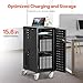 VEVOR Laptop Cart, 20 Device Mobile Charging Cart, Up to 15.6 in Screen Size, Office and Classroom Mobile Charging Cart, for Chromebook, Tablet and Laptop