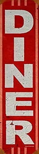 Letrero de metal vintage retro para comedor, tienda de cafetería, comedor, restaurante, decoración de pared única