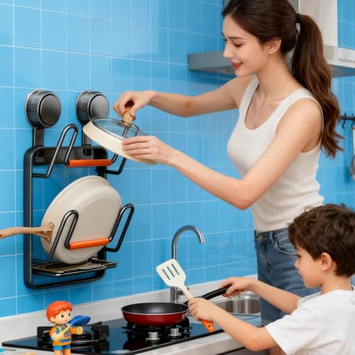 Support de couvercle de casserole pour stopper le désordre des placards