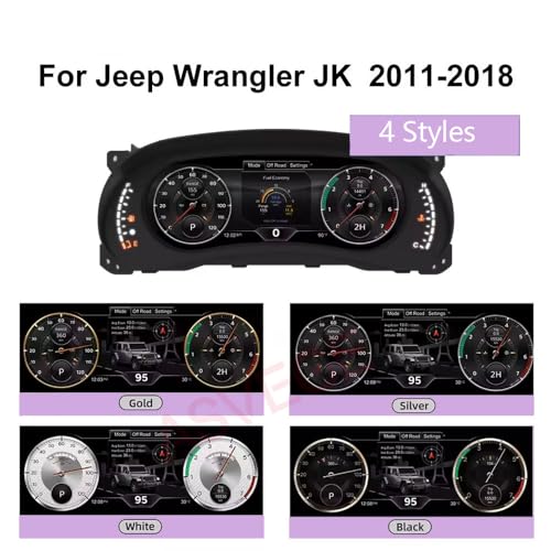 Image of ASVEGE Digital Dash Instrument Cluster for Jeep Wrangler JK 2011-2017 | 12.3 inch HD Screen 1920*720, 2S Fast Boot, Plug&Play, Non-Destructive Install, OTA Upgrade, 6 Mode 4 Color, Speedometer Upgrade