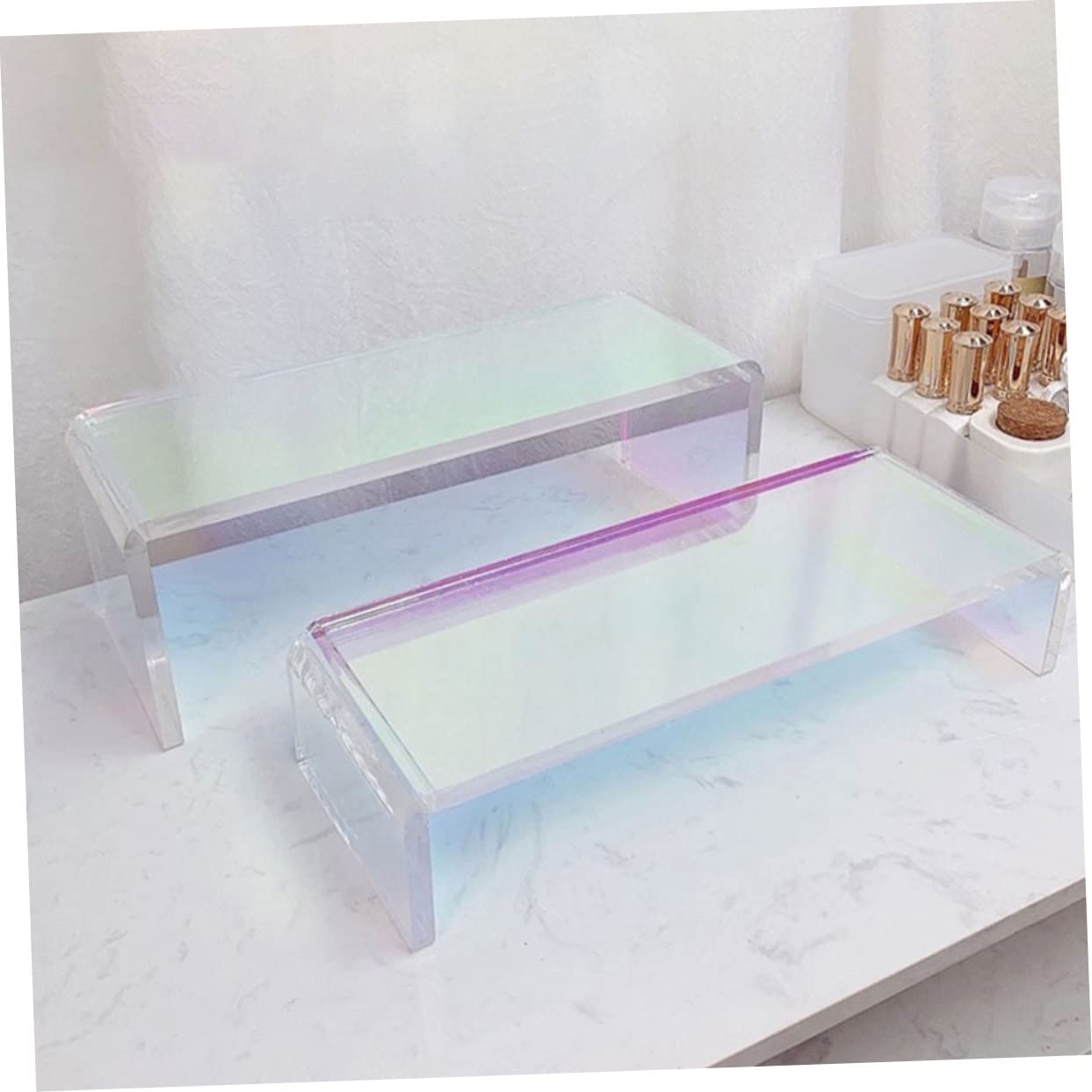 Cuscinetto Manicure Acrilico Bianco, Poggia Mani per Polso | Uso Salone e Manicure, Supporto Stabile del Polso, Portatile e Comodo, Protegge Piano da Polvere