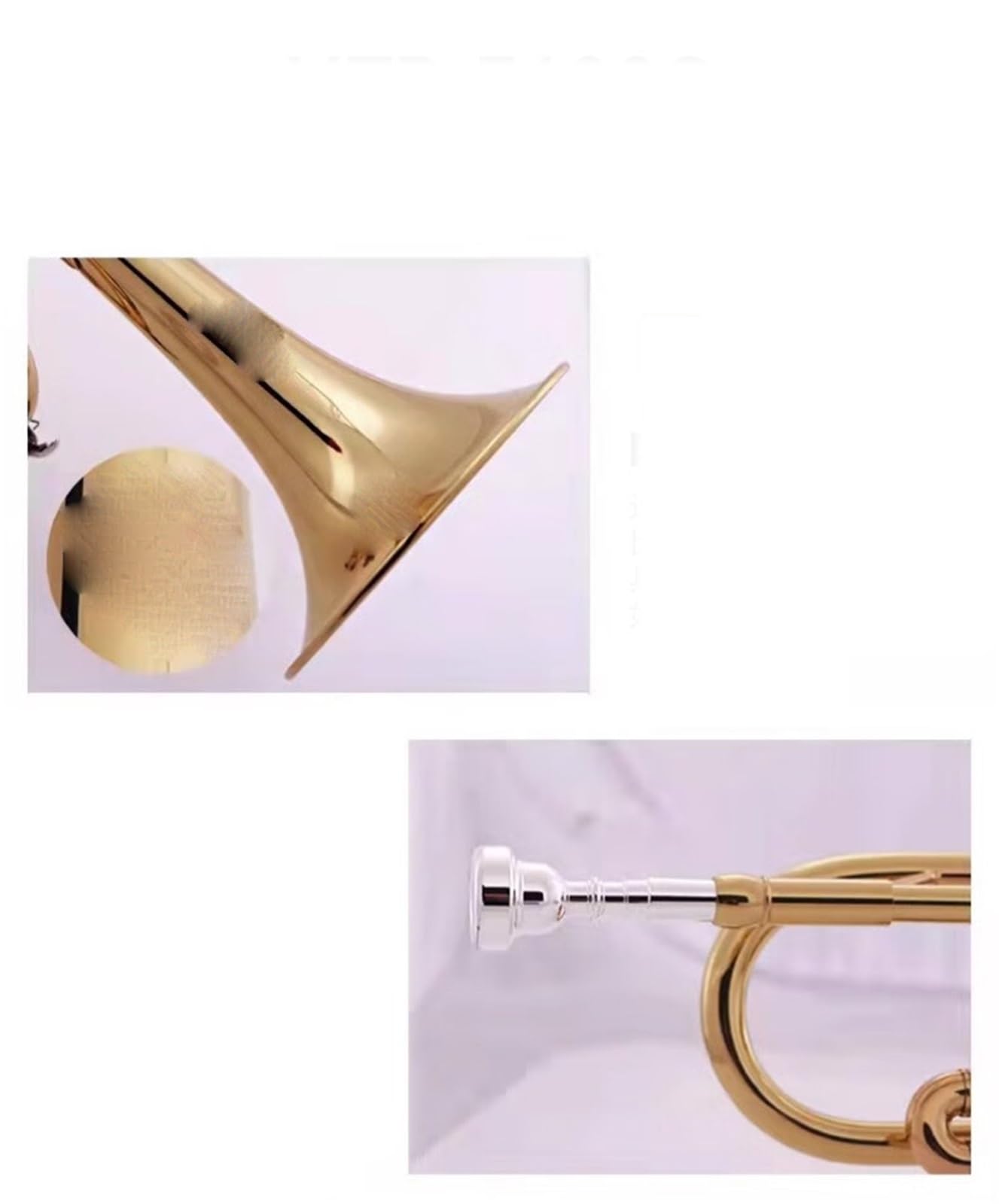Trompeta En Si Bemol Afinación para Principiantes Examen para Adultos Instrumento De Metal Dorado Y Plateado Trompeta Principiante(Silver)