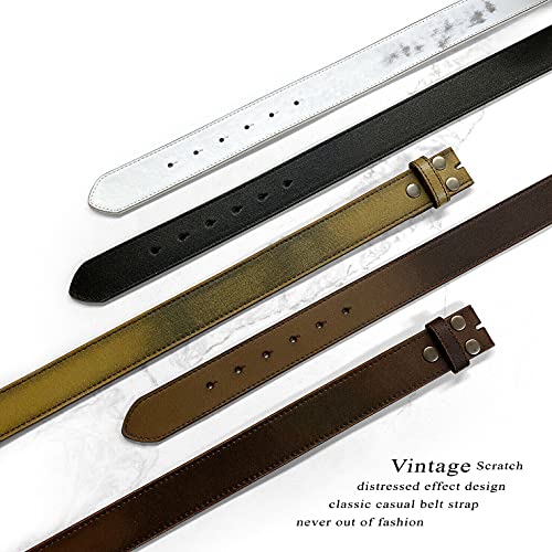 BS57 Classic Vintage Casual Jean Replacement Belt Strap or Belt 1-1/2"(38mm) Wide, Multi-Style Options3