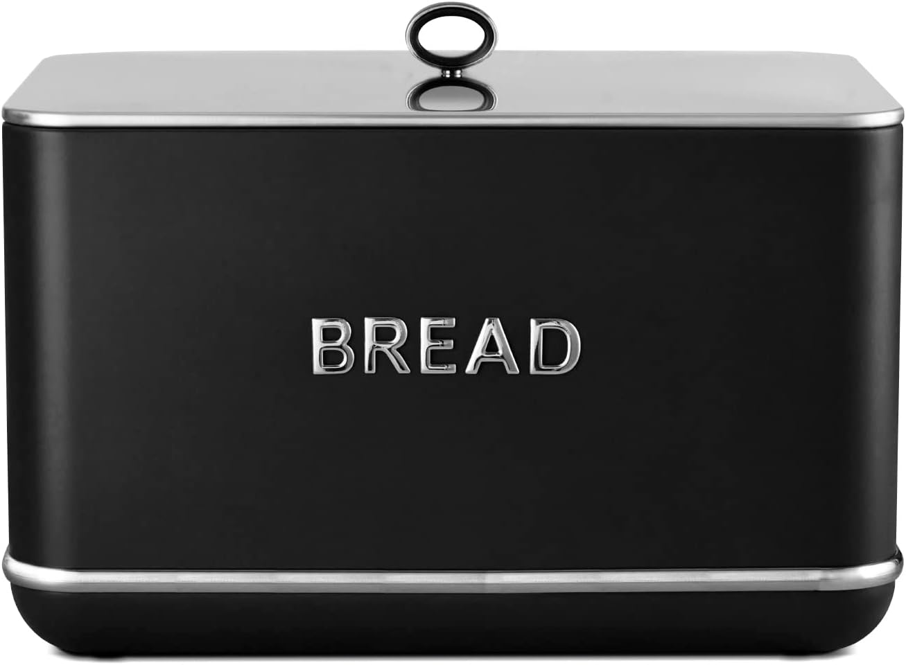 Tower T826175BLK Renaissance Bread Bin, 16L Capacity, Simple Pull Lid, Black