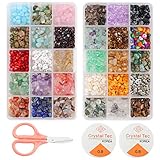 SUBANG 1200 Pieces 30 Styles Stone Beads Natural Gemstone Beads Irregular Fragments Stone Crushing...