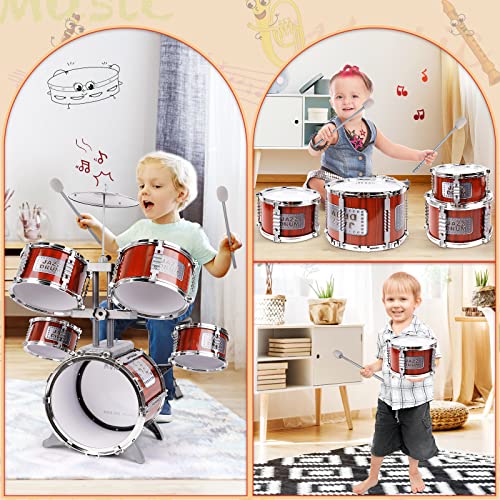 m-zimoon-Kids-Drum-Kit-Jazz-Kids-Drum-Set-5-Drums-Musical-toy-Instruments-Upgraded-Band-Rock-Sets-with-Stool-Pedal-Cymbal-and-Drumsticks-Toys-Gift-for-Beginners-3-4-5-6-7-8-9-Year-Old-Boys-Girls