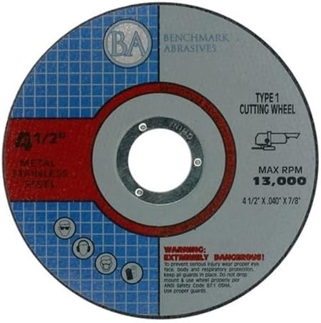Benchmark Abrasives 50 Pack - 4.5"x.040"x7/8" Quality Thin Cut Off Wheels Metal & Stainless Steel