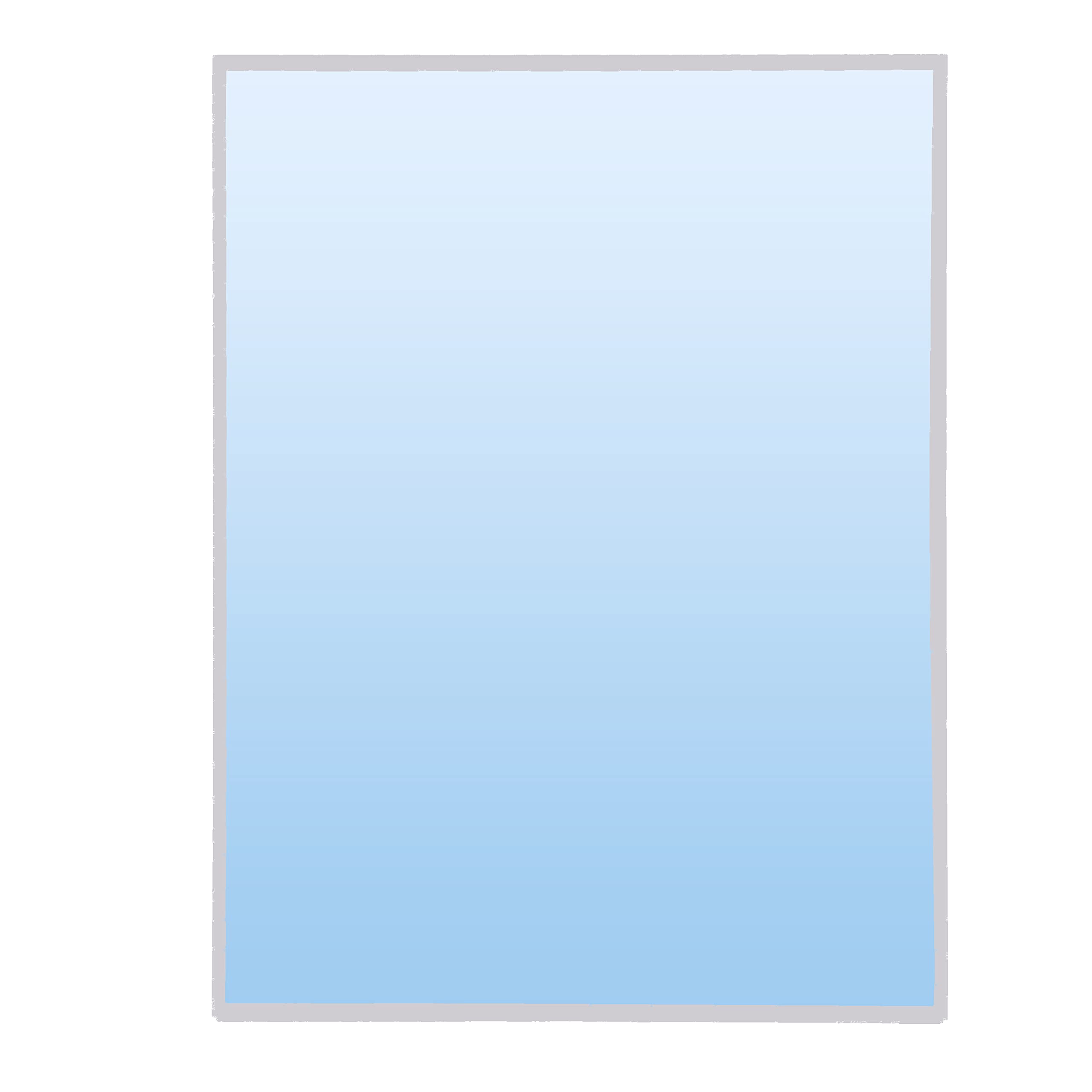 Espejo de Pared a Medida Personalizada hasta 200cm con Marco blanco mate de aluminio de 0,7cm de Ancho Ref. 2690-11M para Entrada, salón, habitación, baño o despacho. Medida Exterior del Marco