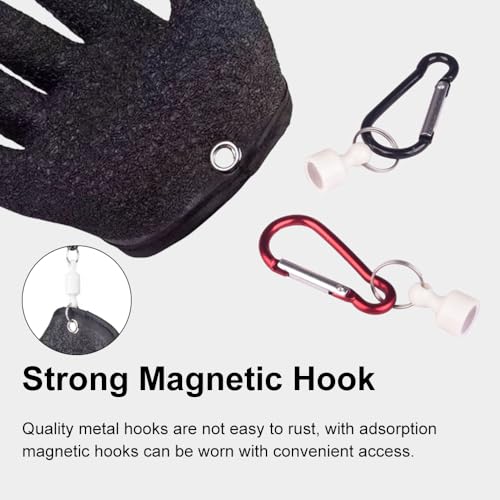 TopHomer 2 luvas de pesca com ganchos magnéticos, luvas de pesca antiderrapantes para pescar, manuse