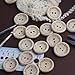 50 PCs 1 inch Handmade Round Shape Wood Buttons - 2 Holes, 25mm - Perfect for Sewing & Crafting
