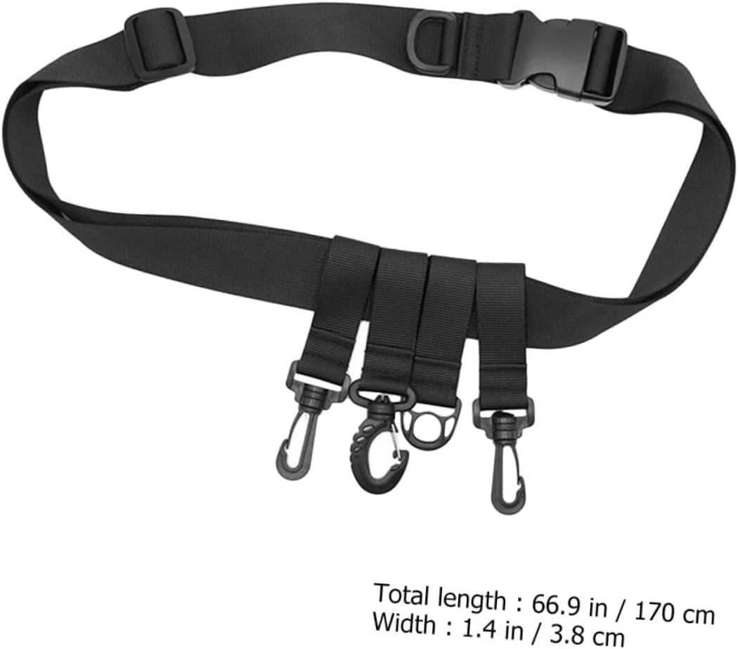 Fishing Wading Belt with Adjustable Hooks Portable Waist Holder for Anglers Lightweight Tool Storage for Freshwater and Saltwater