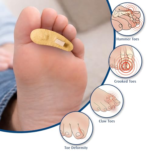 Image of PediFix Felt Toe Crest Cushion with Loop for Hammer Toe Support Large Left, 3 Pack