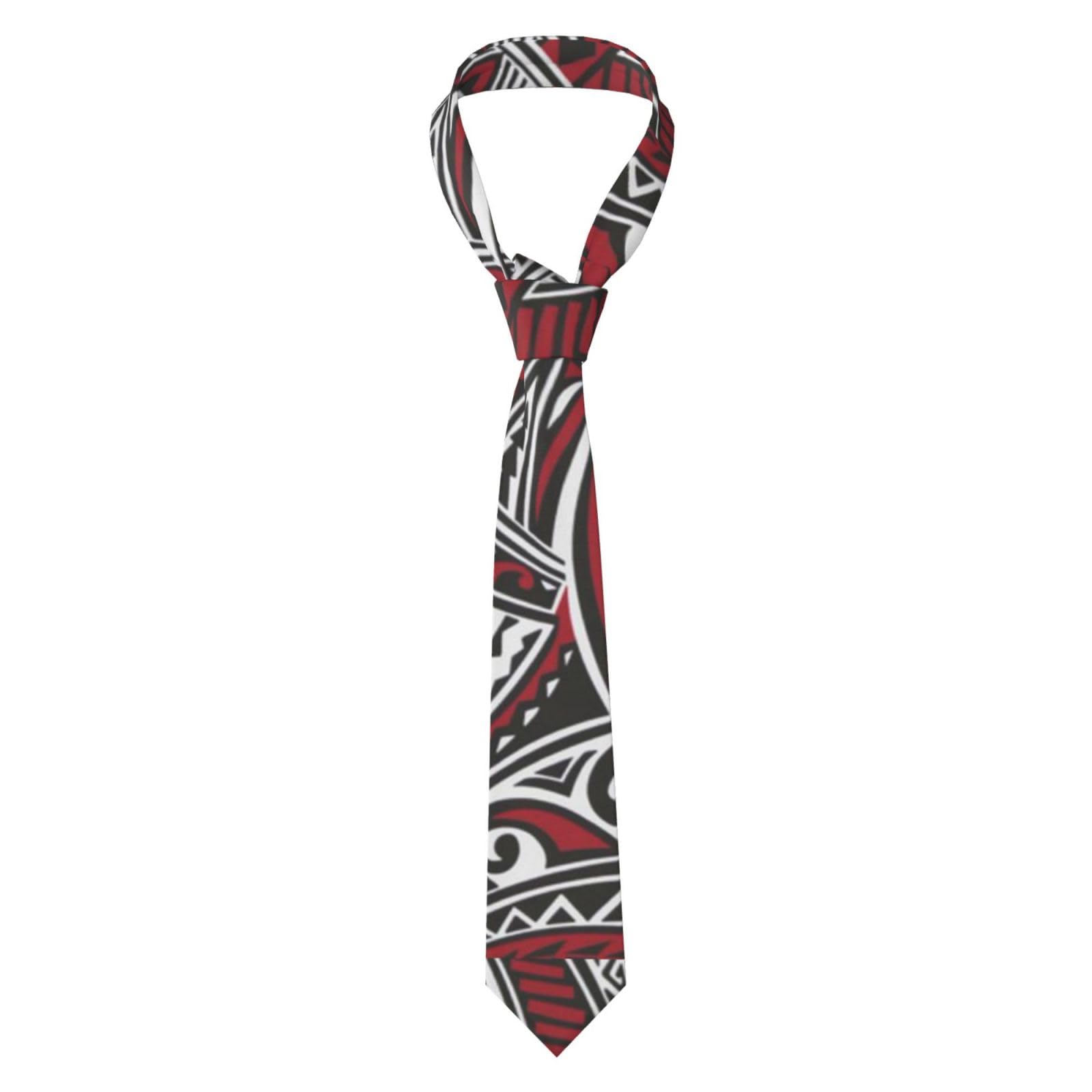 Smazdfxx Men's As Pic Polynesian Hawaiian Samoan Tribal Ties Man's Wo Necktie For Halloween Thanksgiving Ties