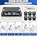 Tire Pressure Monitoring System,TPMS Tire Monitoring System with 6 Tire External Sensors & 6 Alarm Modes,LCD Display, Auto Sleep Mode,Solar-Powered TPMS for RV Trailer Truck Off Road Pickup(0-144 PSI)