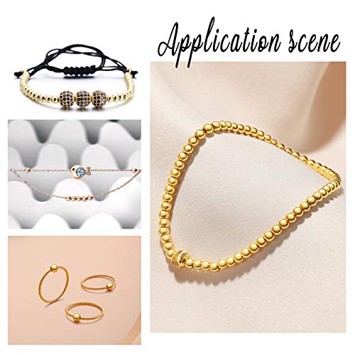 Nbeads 100 Pcs 6Mm Metal Spacer Beads, 304 Stainless Steel Flat Round Metal Loose Beads Smooth Crafting Beads Supplies For Bracelets Necklace Diy Jewelry Making, Golden Color #TOP5