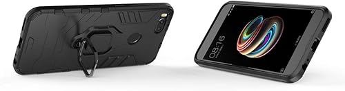 Miniatura 2 de LuluMain Compatible con funda Xiaomi Mi A1, soporte de anillo de metal a prueba de golpes (funciona con soporte magnético para automóvil), cubierta