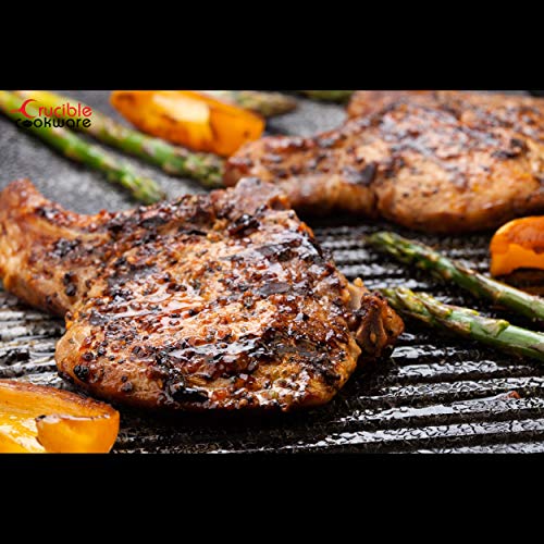 Cast Iron Griddle ( 20" By 10" ), Reversible, Pre-Seasoned, Grill And Griddle Combo Pan, Bbq, Campfire, Fits Over Two Stovetop Burners #TOP5
