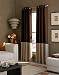 Curtainworks Kendall Color Block Grommet Curtain Panel, 84-Inch, Chocolate