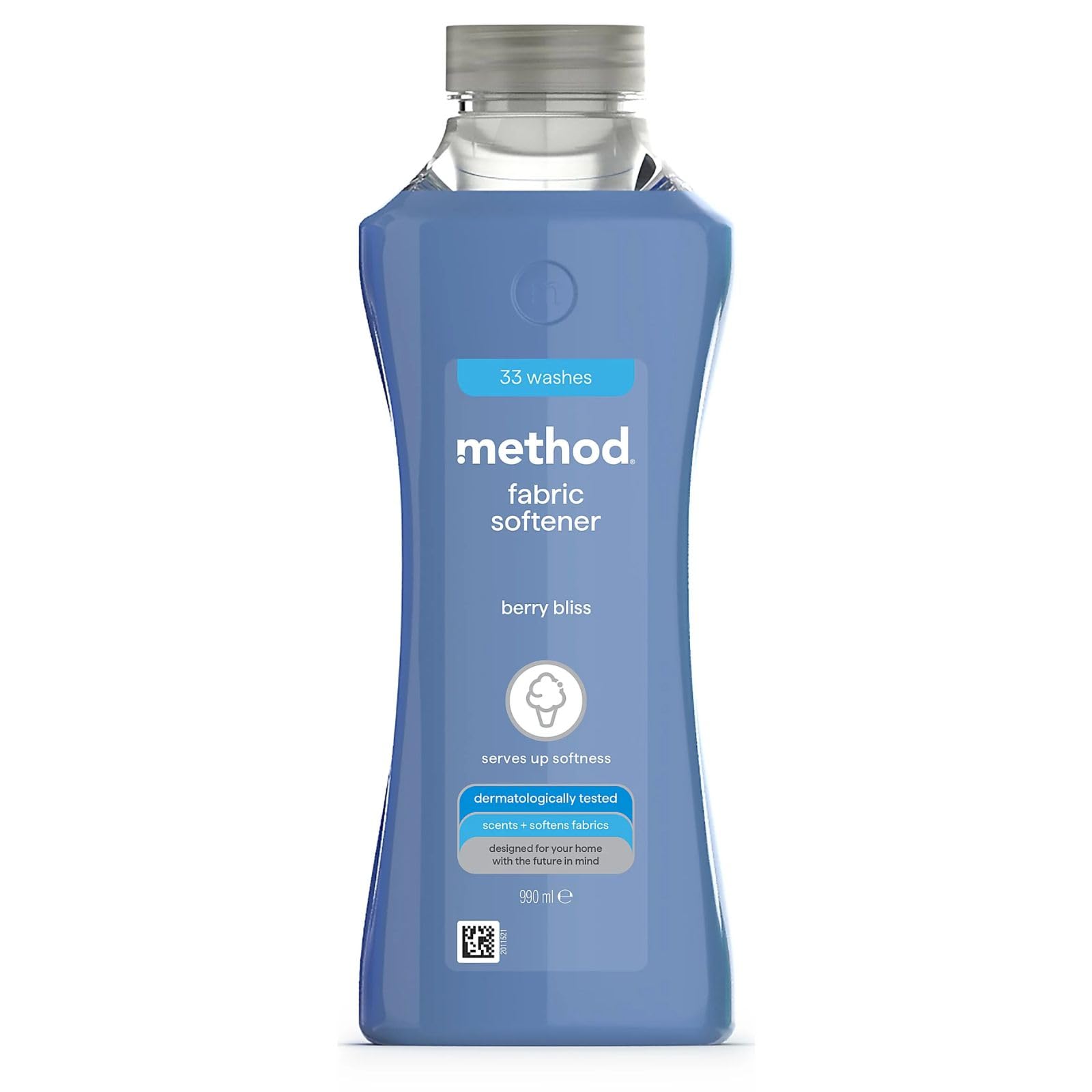 Method Fabric Softener Fresh Berry Bliss Scent, 33 Washes, 990 ml