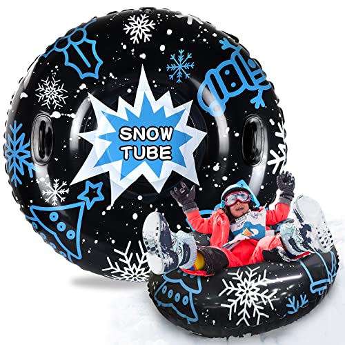 Snow Tube Inflatable Snow Sled 47inch - Snow Toys for Kids and Adults for Sledding - Snow Tube for Kids and Adults Winter Outdoor Sports - Snow Sled Ski Tubes for Kids and Adults Winter Fun
