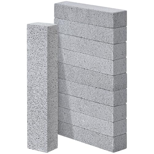 COEIVY 10 Pack Pumice Stone for Toilet Cleaning Bowl Stick,Powerfully Cleans Hard Water Rings,Calcium Buildup & Stains,Suitable for Cleaning Toilet, Bathtubs,Kitchen Sink, Stove and Grill
