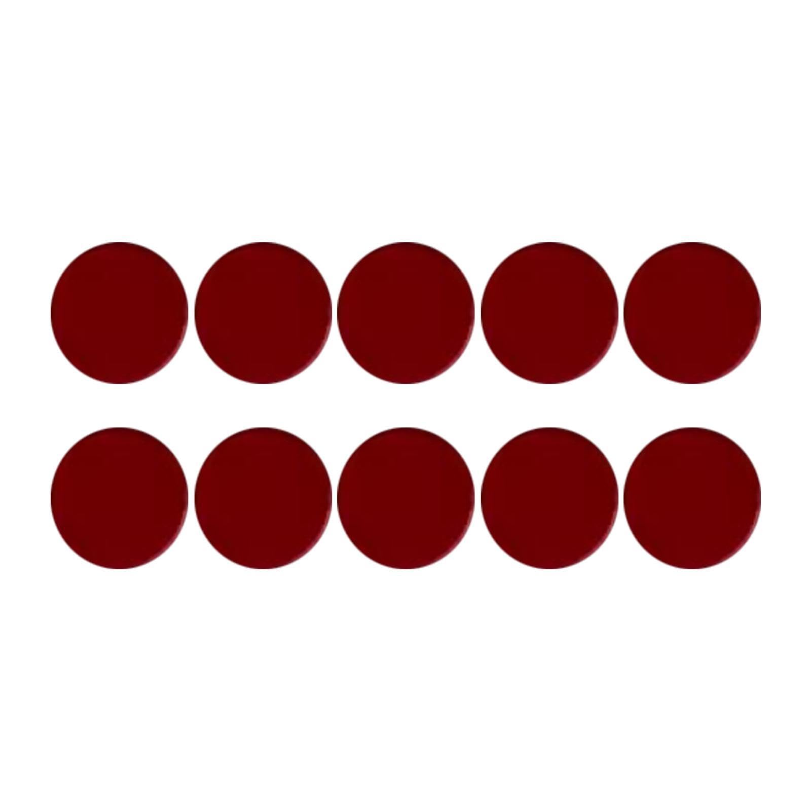 Zxpjkyu 10 Pieces Ferrule Pads Snooker Cue Pad Billiard Cue Tip Replacement Accessories Protection Acrylic Use for Training Leisure Club, Claret