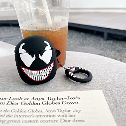 Airpsod 2/1 Case,Cute 3D Cartoon Airpod 2/1 Case Soft Shockproof Silicone Skin,With Keychain Design For Airpods Charging Case,Specialising In Designs For Girls And Boys Airpods 1/2 Case (Black) #TOP6