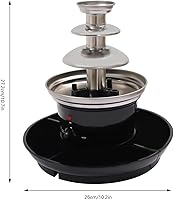 Vista 8 de 16oz Chocolate Fountain Machine, 3-Tier 1lb MINI Party Chocolate Fountain with 6PCS Fork and Fruits/Nuts/Treats Serving Tray for Weddings, Birthdays