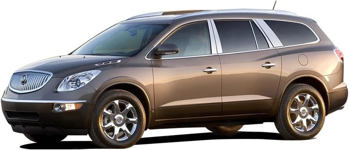 QAA is Compatible with 2008-2017 Buick Enclave 4 Piece Stainless Pillar Post Trim PP48530