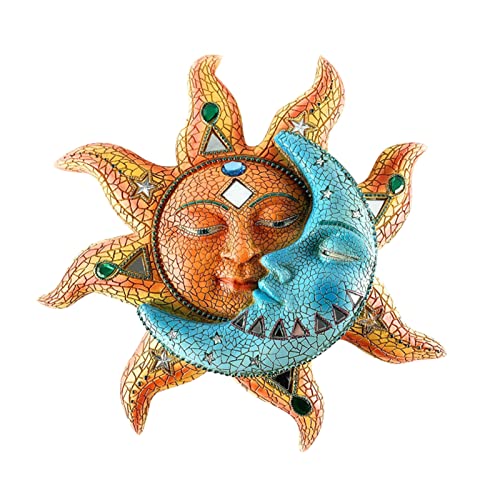 Sun Moon Wall Decoration | Weatherproof Outdoor Decorations For Patio | Sun Moon With Star Wall Sculpture For Living Room Bedroom #TOP21