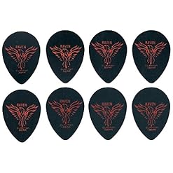 Clayton médiator Black Raven Small Teardrop Form emballage 12 pièces 0,80 mm - Les Beatles, Paul McCartney, John Lennon, RIngo Starr, George Harrison