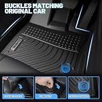 Orealtrend Tapis de sol de voiture compatibles avec Toyota Highlander 7 & 8 Passagers 2014-2019 Floor Liners Toutes les garde météo Déversement Proof Black Front & Arrière & 3rd Tapis de voiture de ligne personnalisé Fit Anti Slip