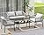 YITAHOME 4-Piece Patio Furniture Outdoor Bistro Set, All Weather Double Gray Rope Conversation Loveseat for Backyard, Balcony, Deck with Soft Cushions and Metal Table (Gray)