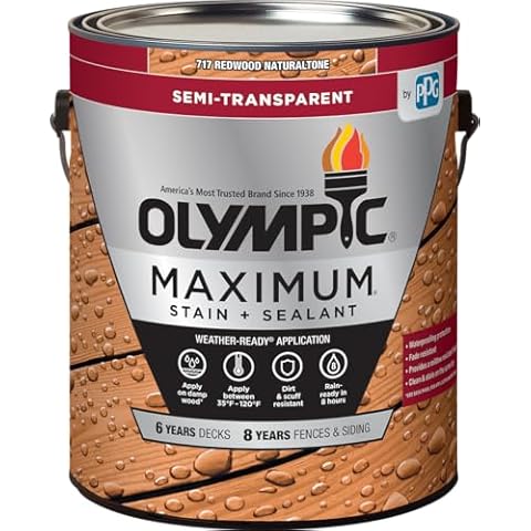 Olympic Maximum Wood Stain And Sealer For Outdoor Wood Structures Cover
