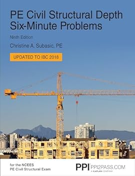 Paperback PPI PE Civil Structural Depth Six-Minute Problems, 9th Edition Book