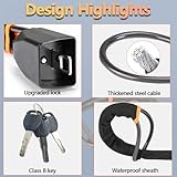 Steering Wheel Lock Anti Theft Car Security Device with 3 Keys Titan Lock Steering Wheel Seat Belt Lock Heavy Duty Fits Most Vehicles for Cars Trucks Vans SUVs Easy Install - Image 8