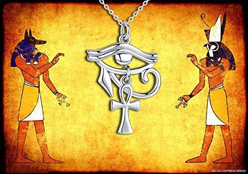 TANGPOET Eye of Horus with Ankh Pendant Necklace for Women Men 925 Sterling Silver Egyptian Protection Jewelry Gift for Birthday Christmas - Image 6